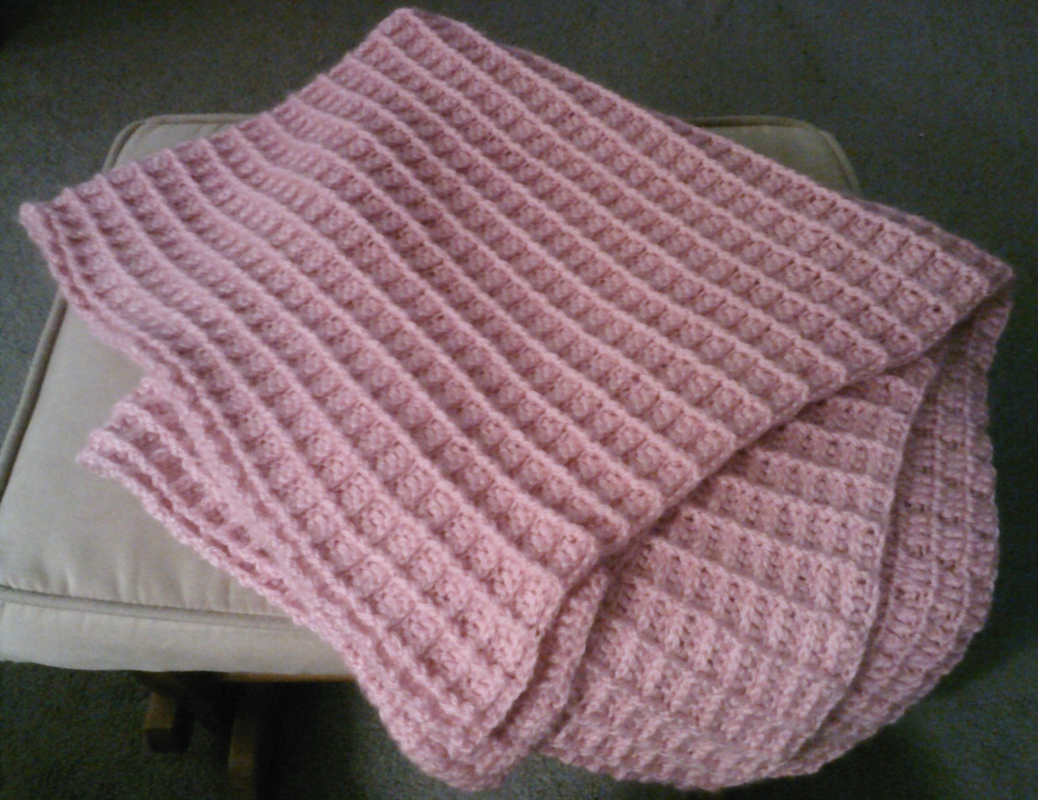 Baby Girl Crochet Shadow Box Blanket Ready to