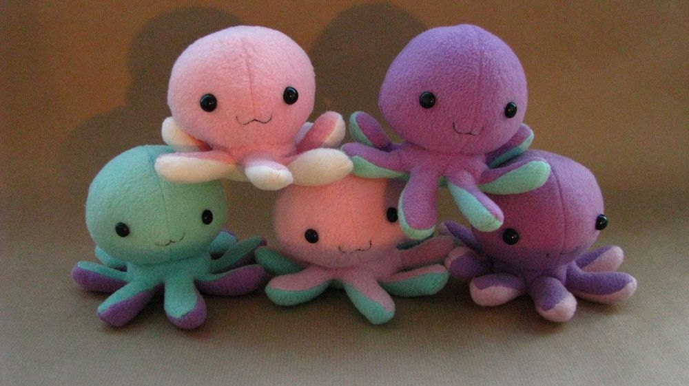 pastel plushies