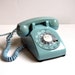 Vintage Turquoise Bell Rotary Telephone