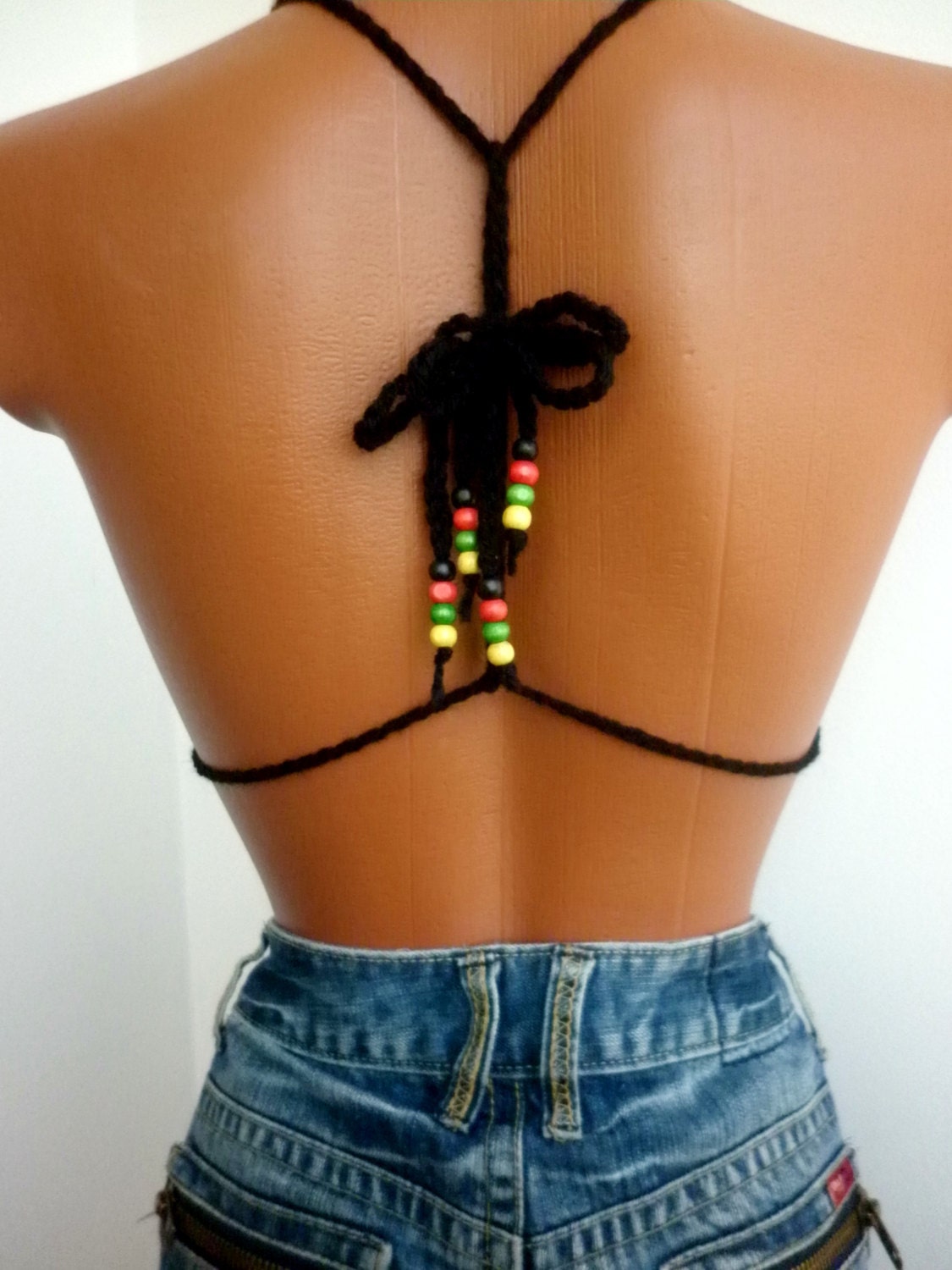 rasta crochet crop top