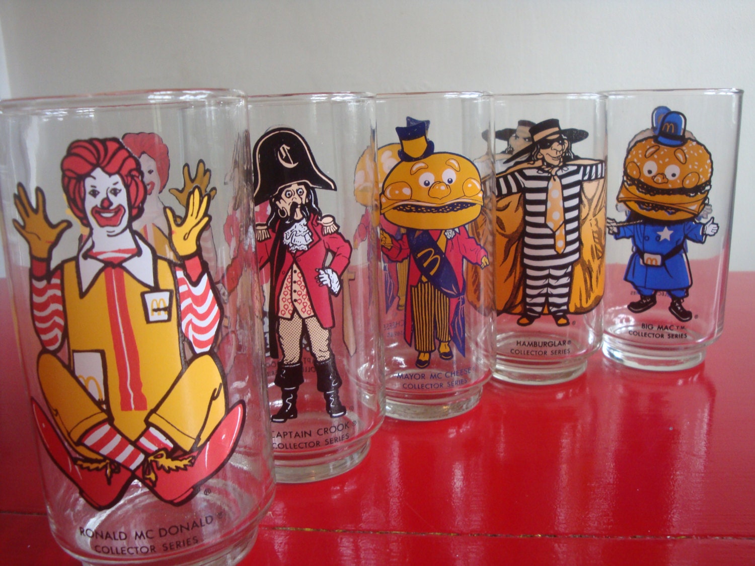 Vintage McDonalds Glasses Set of 5