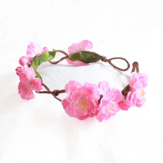 Items Similar To Sakura Cherry Blossoms Pink Flower Crown Hanami