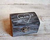 Personalized Rustic Wood Ring Box for Wedding Wooden Ring Bearer Box Wooden Wedding Box