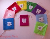 Felt Tooth Fairy Pouch Hand Sewn You Pick The Color