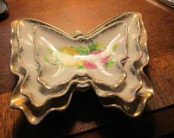 Three Piece Butterfly Stackable Spoon Rest/ Teabag Holder