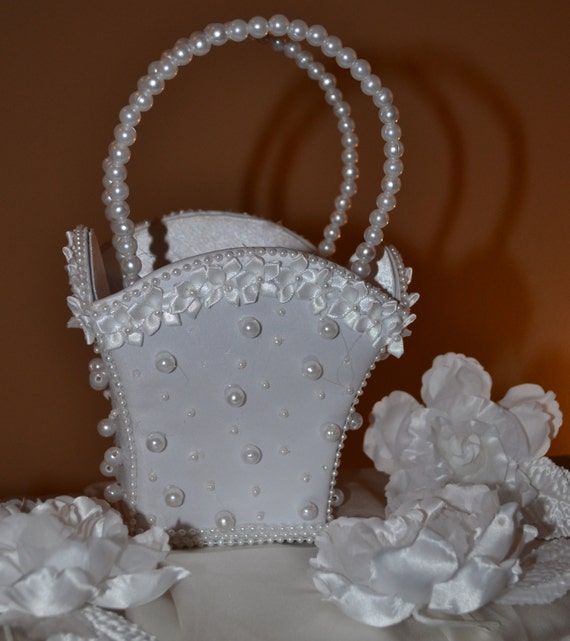 Items similar to unique flower girl basket on Etsy
