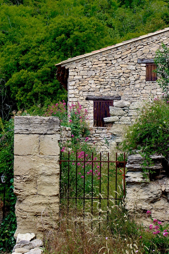 Items similar to Provence France Gated Stone House Old Farmhouse