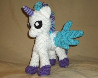 Horned Pegasus pattern - crochet unicorn pattern - winged doll crochet pony pattern - crochet amigurumi pattern PDF digital download