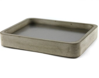 Concrete and Stainless Steel Soap Dish. Concrete Soap Dish. Soap Dish.