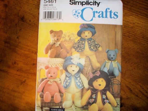 Simplicity 5461 Craft Pattern Uncut