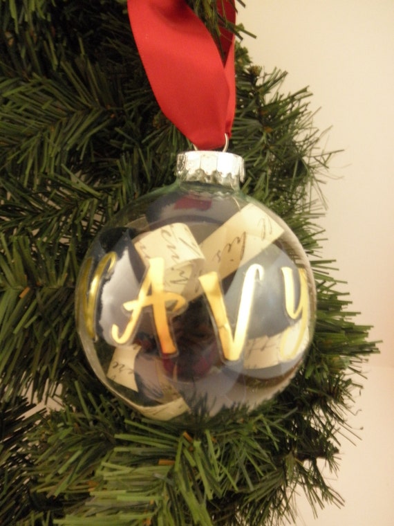 Navy Christmas Ornament