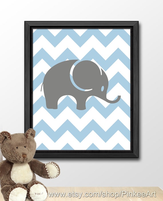 Items similar to elephant nursery wall art, safari kids wall art