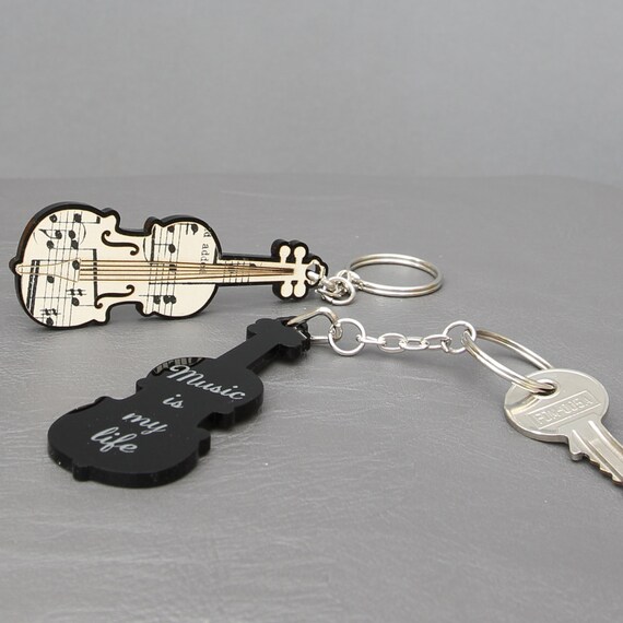 Items similar to Personalised Violin Keychain/Keyring on Etsy