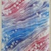 Red White and Blue - Habotai Hand Painted Silk Scarf (approx. 30x30 inches) by Laura Elderton