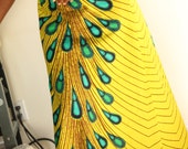 African Peacock long skirt/ plus size /