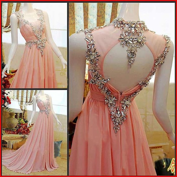 Long Prom Dresses - Pink Prom Dress / Long Prom Dress / Pink Evening Dress