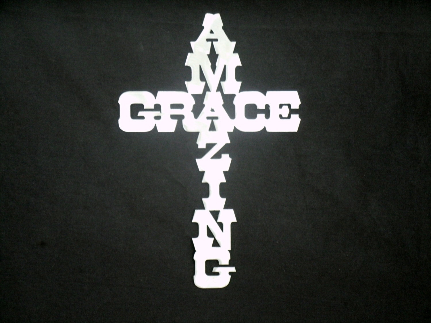 Amazing Grace Cross Wall Hanging by TheMetalPeddler on Etsy