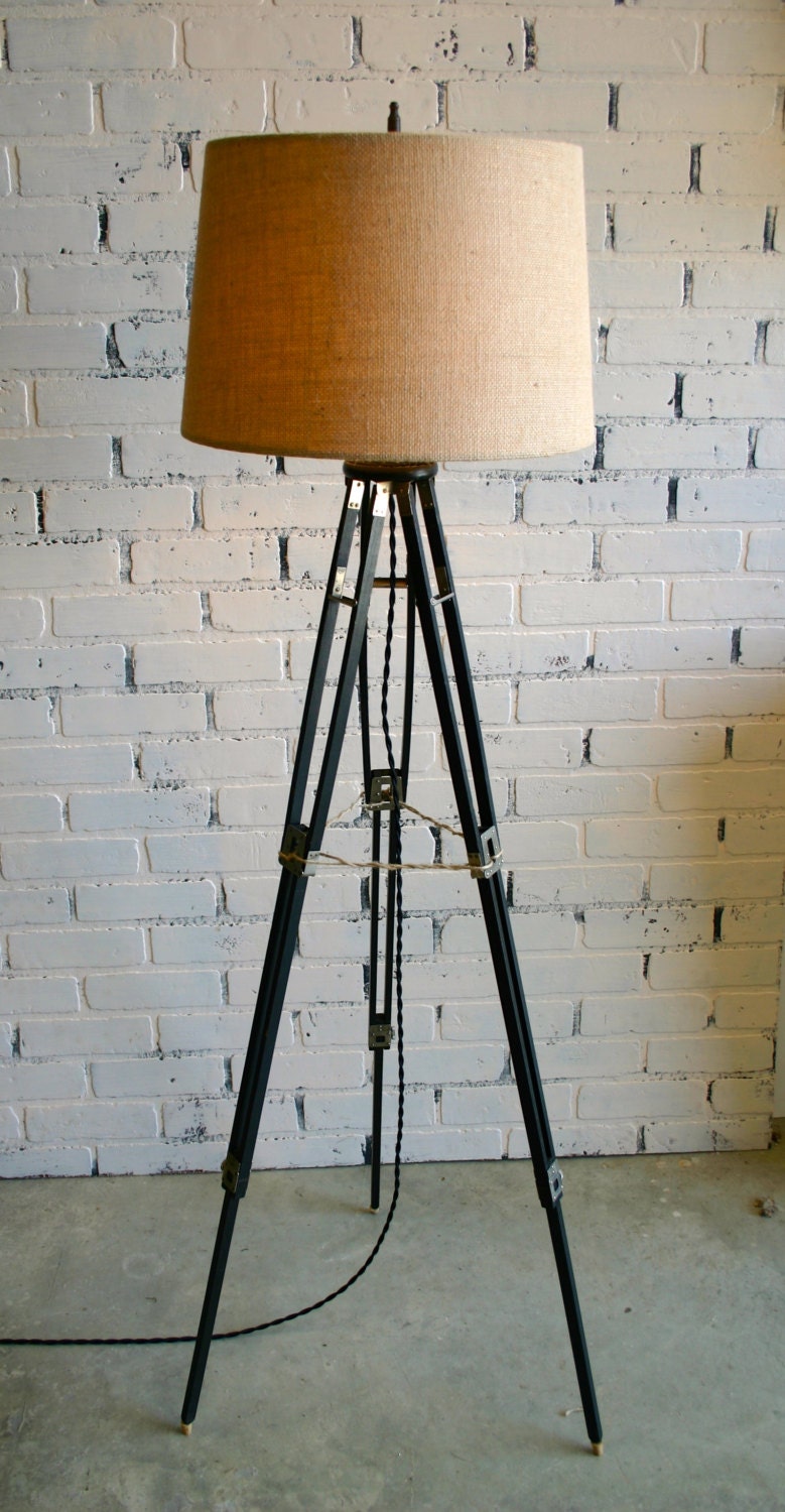 Vintage Tripod Floor Lamp Repurposed Tripod Chic