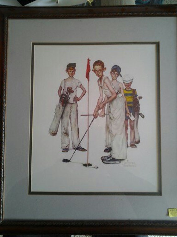 Norman Rockwell Four Sporting Boys: Golf Missed by TheAntiqueShead