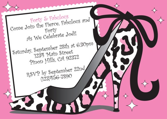 Forty and Fabulous Birthday Invitation