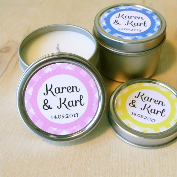 Items Similar To 100 Custom Wedding Candle Favor 2oz Tins With