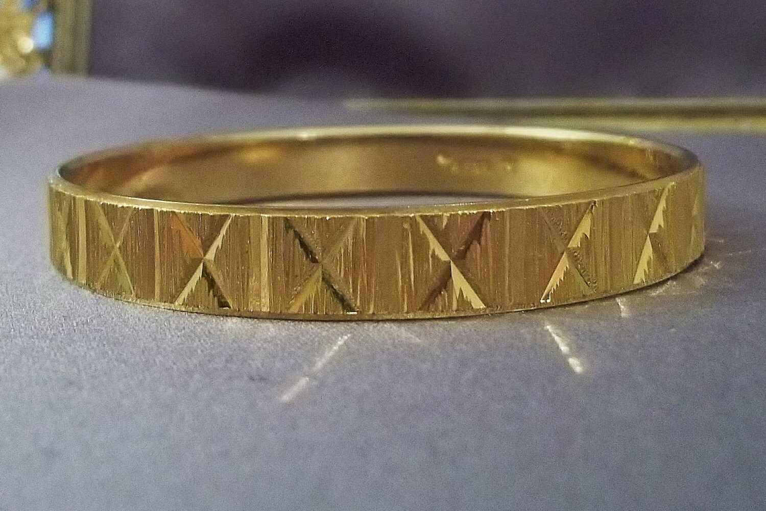 Crown Trifari Gold Bangle Bracelet SALE Vintage Crown Trifari