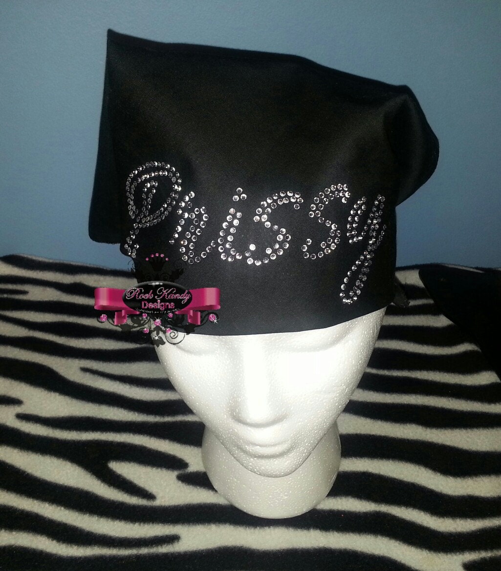 Bling Rhinestone Bandana Scarf Custom Name by RockKandyDesignsCo