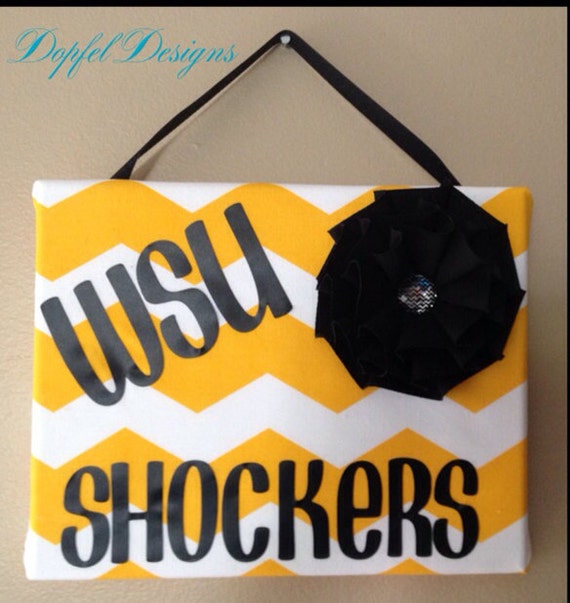Items similar to College Chevron Wall Hanging on Etsy