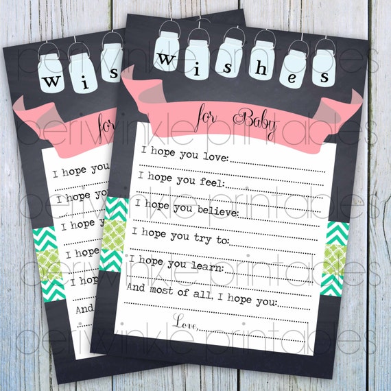 Mason Jar Baby Shower Printable Kit INSTANT DOWNLOAD