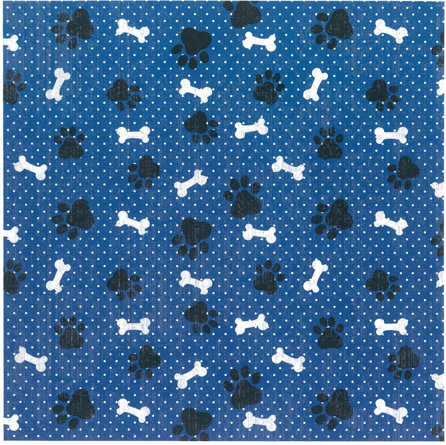 JoAnn Fabric Dog Bones & Paws 100 cotton quilting fabric