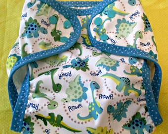 Diaper Cover, Babyville Boutique "Dinos" design