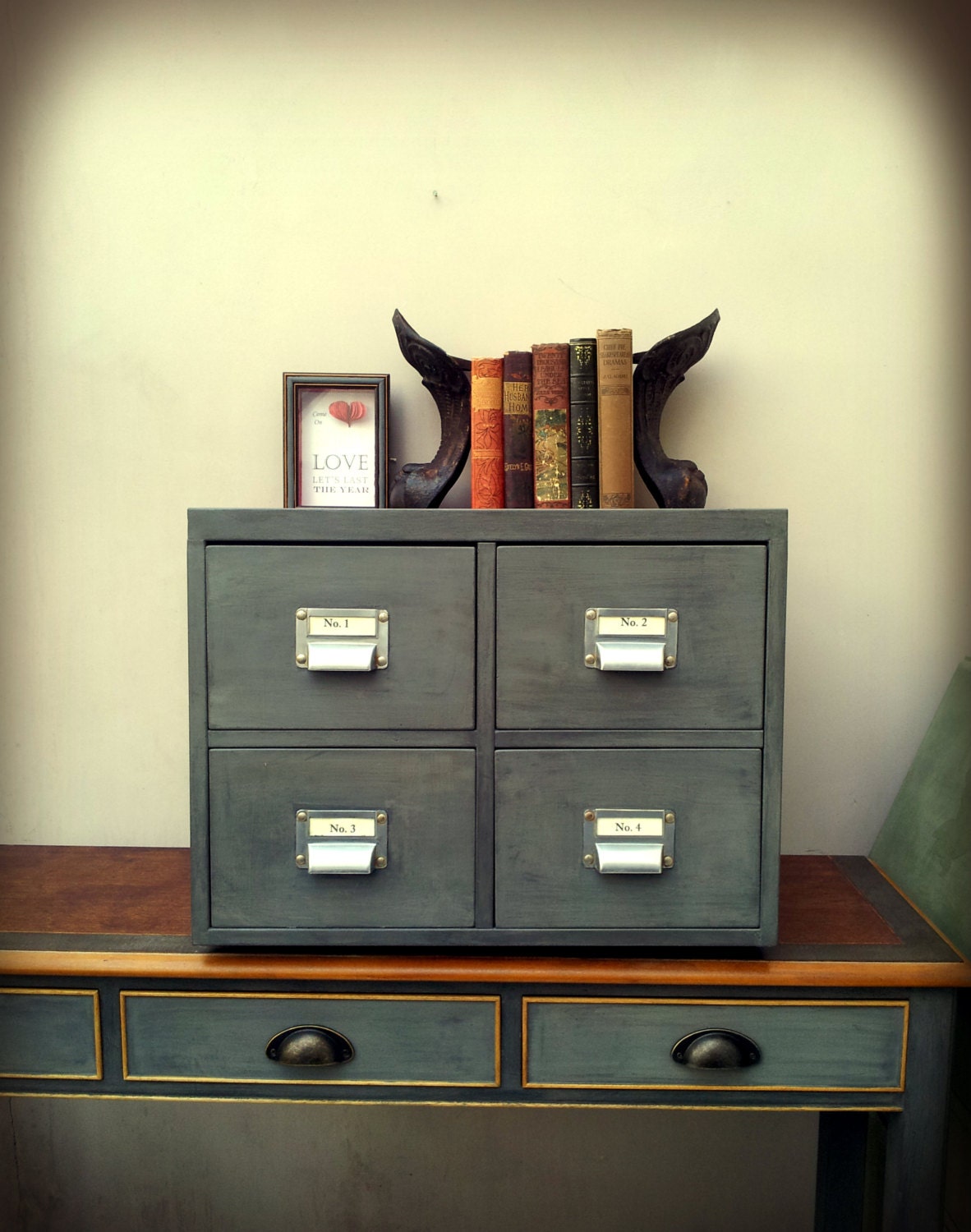 RESERVED Large Vintage Steel Filing Storage 1960s