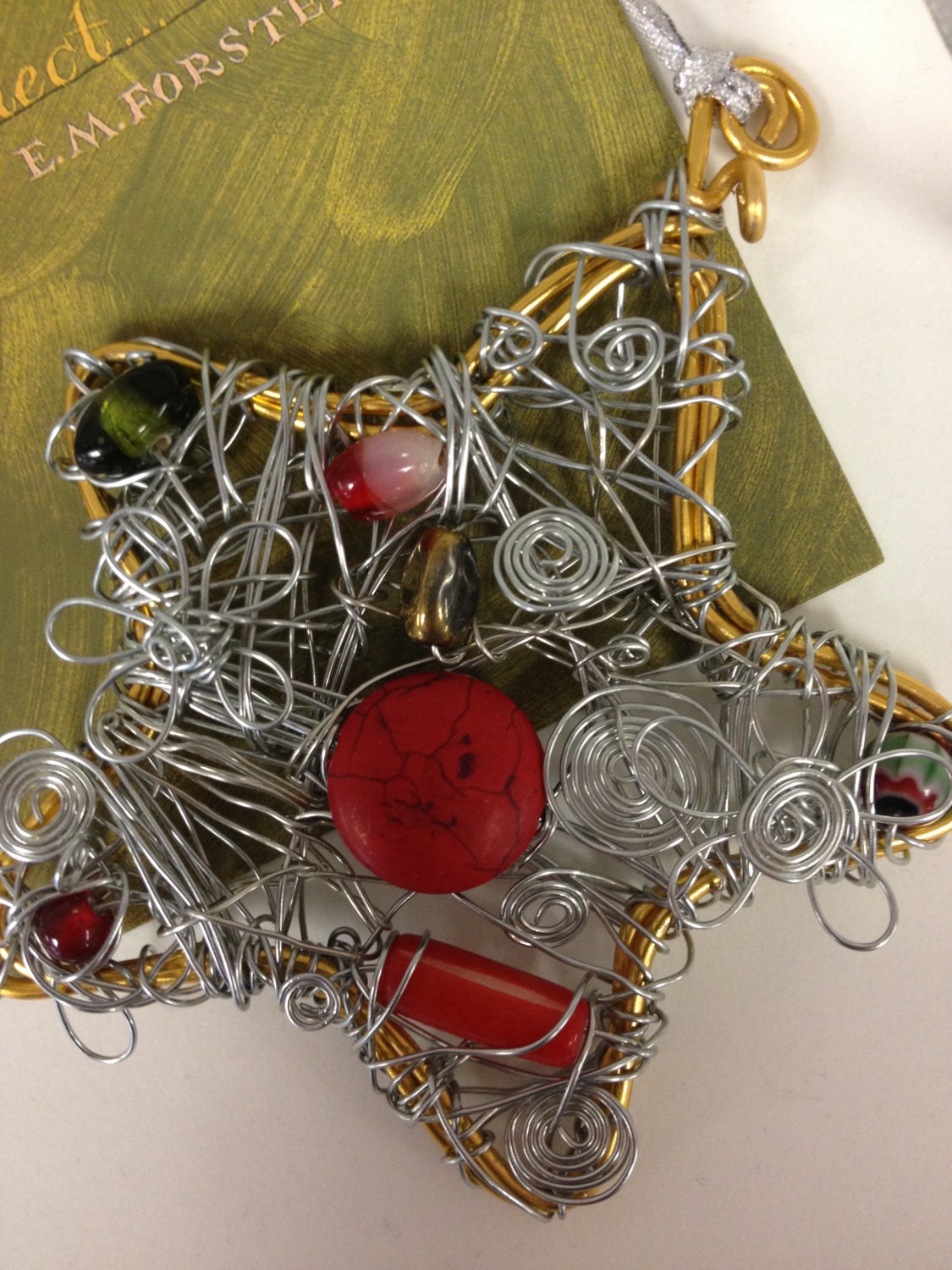 Hand made wire wrapped ornament