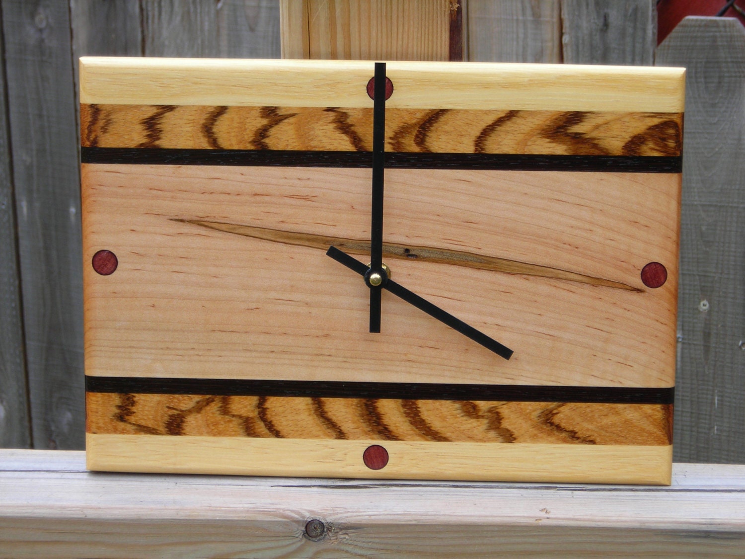 Handmade Wood Clock FREE SHIPPING by TheGrainExpression on Etsy