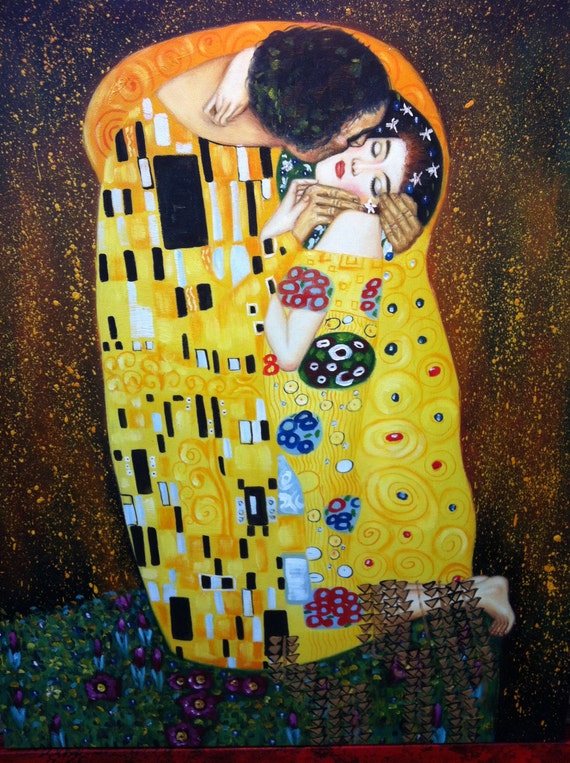 THE KISS By Gustav Klimt Original Oil Painting 20 X   Il 570xN.510006236 7hjv 