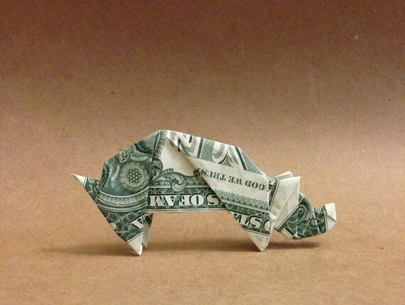 Items Similar To One Dollar Bill Money Origami Pig The Best Way To