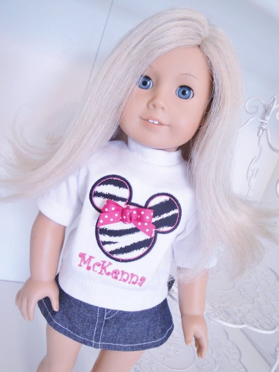 American Girl Doll Personalized Disney Minnie by LiviLouSewShoppe