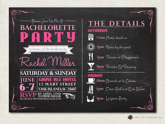 Bachelorette Invitation Template 5