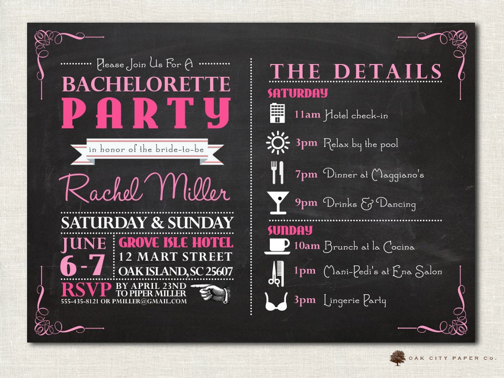 Bachlorette Party Invitations 5