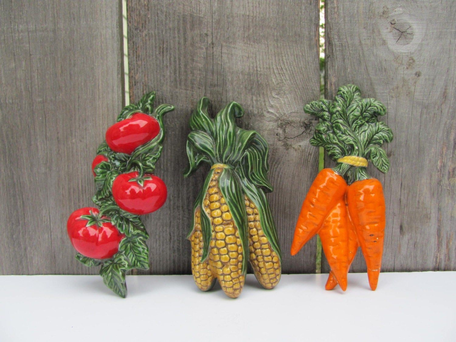 Vintage Ceramic Vegetable Wall Decor by InspireDesignBySarah