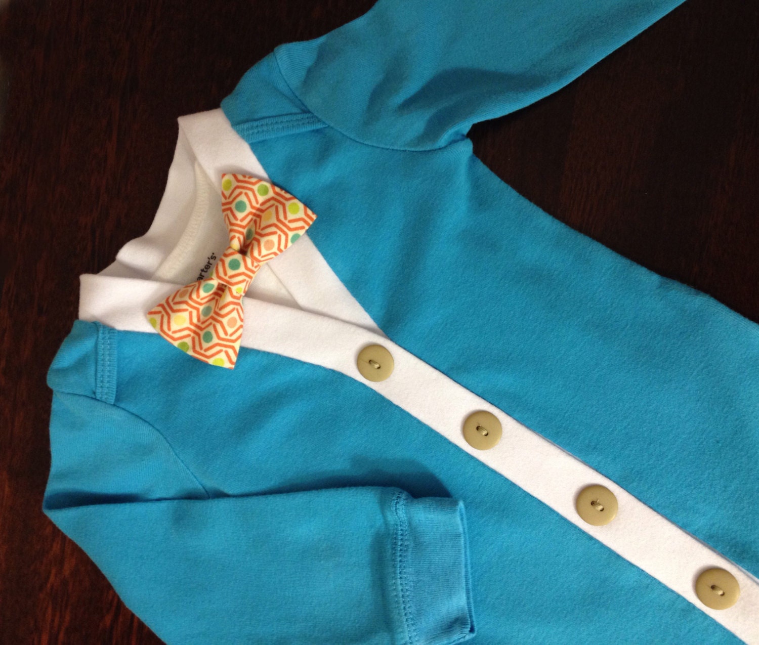 Baby Cardigan One Piece Bow Tie Set Easter Outfit by ColbyAve
