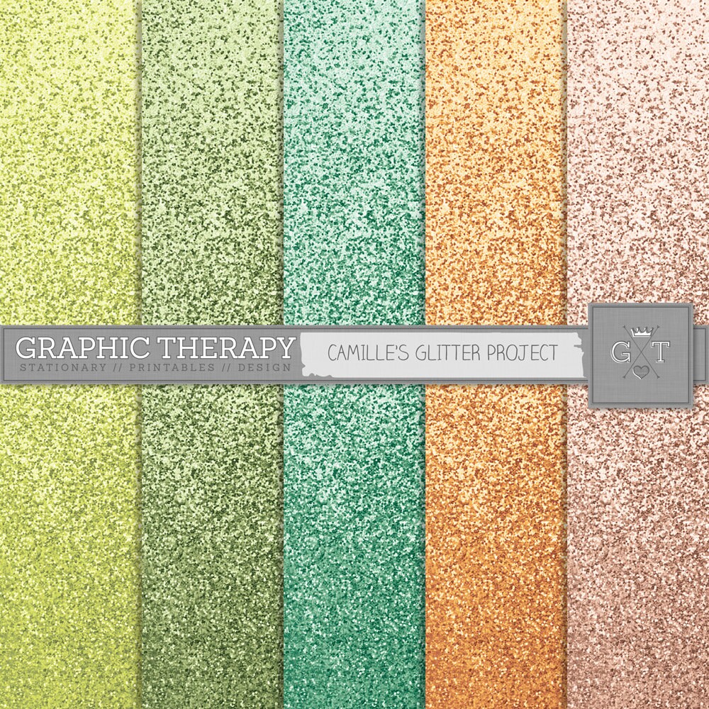 Glitter Digital Paper Pack Glitter Paper in Fall Colors