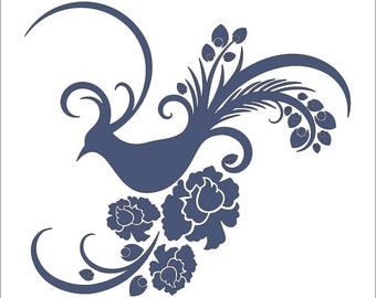 Pheasant Bird- ** Reusable STENCIL** Design availabe in 6 sizes- Create Cottage Signs, Pillows and Unique Furniture STENCIL