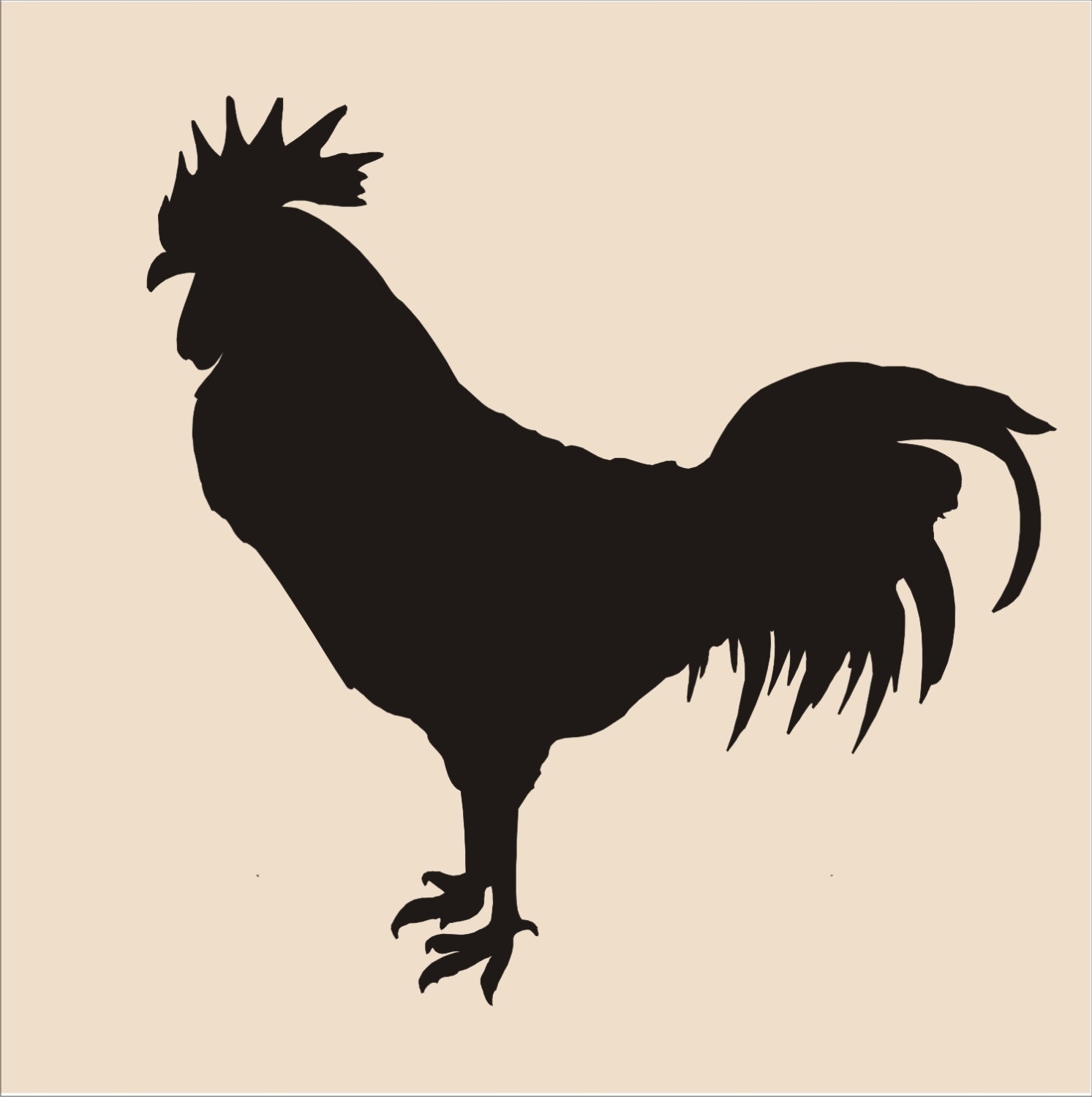 ROOSTER Reusable STENCIL 5 sizes available Create