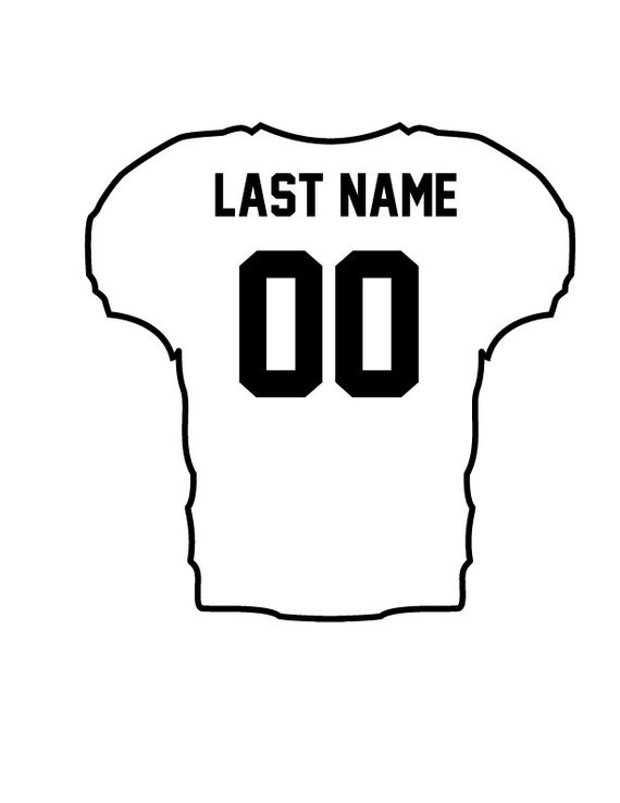 Items similar to 6 Inch Custom Football Jersey (Outline) on Etsy