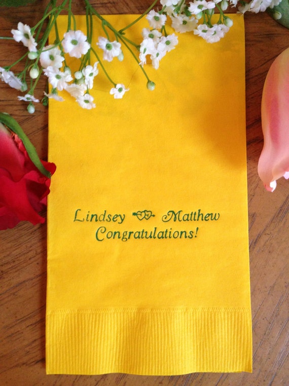 150 Personalized Hand Guest Towels Paper by MemorableWedding