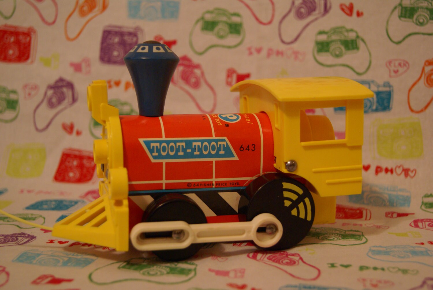 Vintage Fisher Price Toy Toot-Toot Train 643 by mandtsimplyvintage