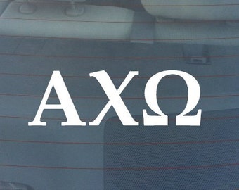 Alpha Chi Omega Sorority Sticker Window Laptop Car Decal Vinyl Ipad Iphone 3" 6" 8"