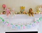 Easter Banner, Spring Garland, Easter Decoration- He is Risen Banner- Religious Banner Decorations, Religious sign, Easter Garland Il_170x135