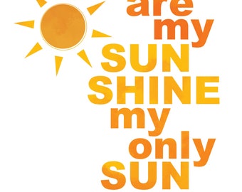 You Are My Sunshine song poster art